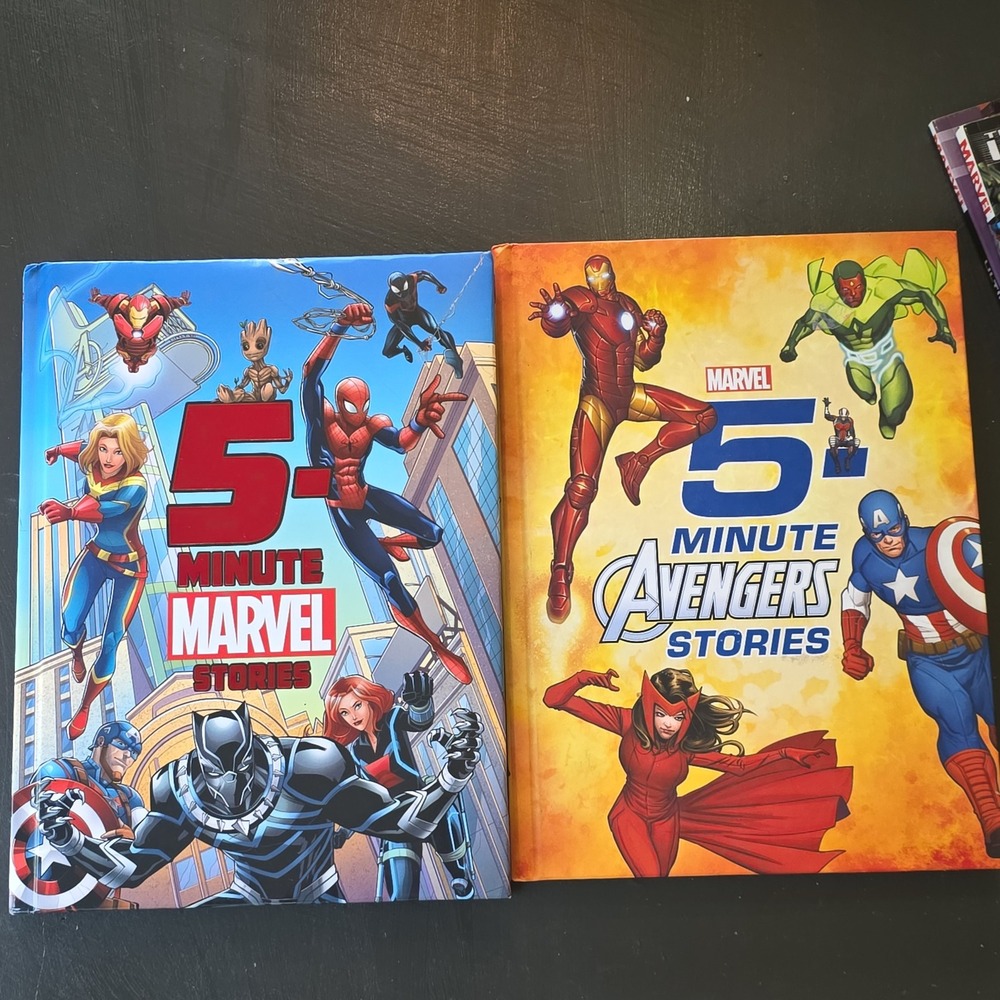 Marvel 5-Minute Stories and Avengers Stories Hardcover Book Set 2-Pack